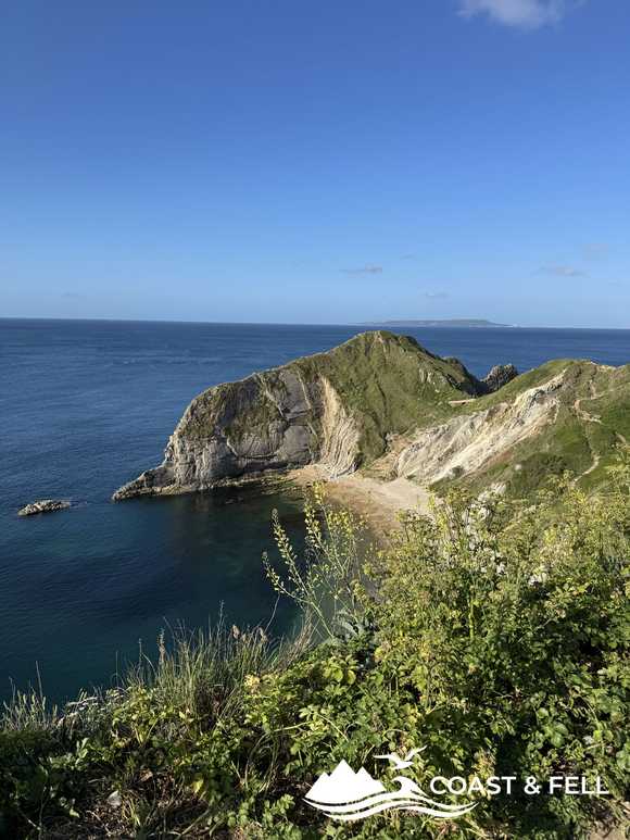 Jurassic Coast cliffs viewed from the coastal path, Dorset
